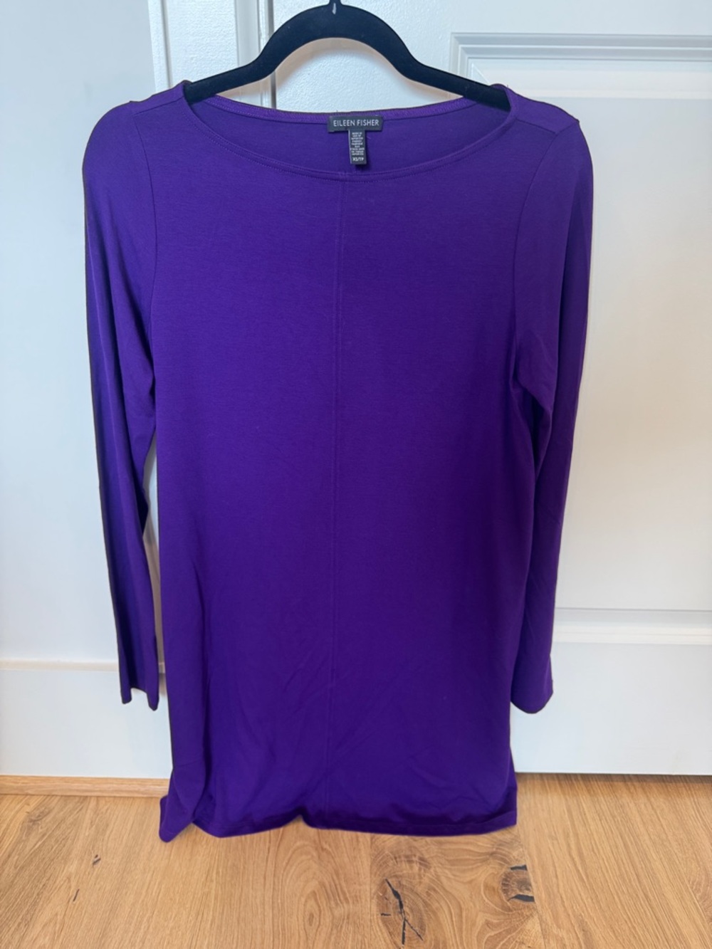 Eileen Fisher Deep Purple Long-Sleeve Dress